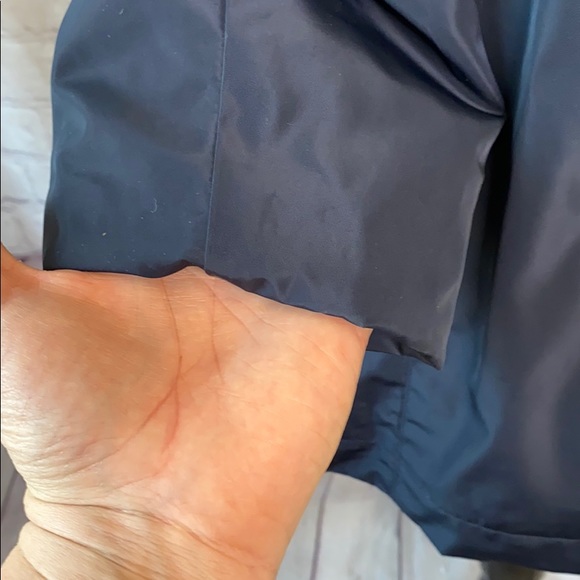 Dennis Basso trench raincoat peacoat navy jacket S - Picture 4 of 11